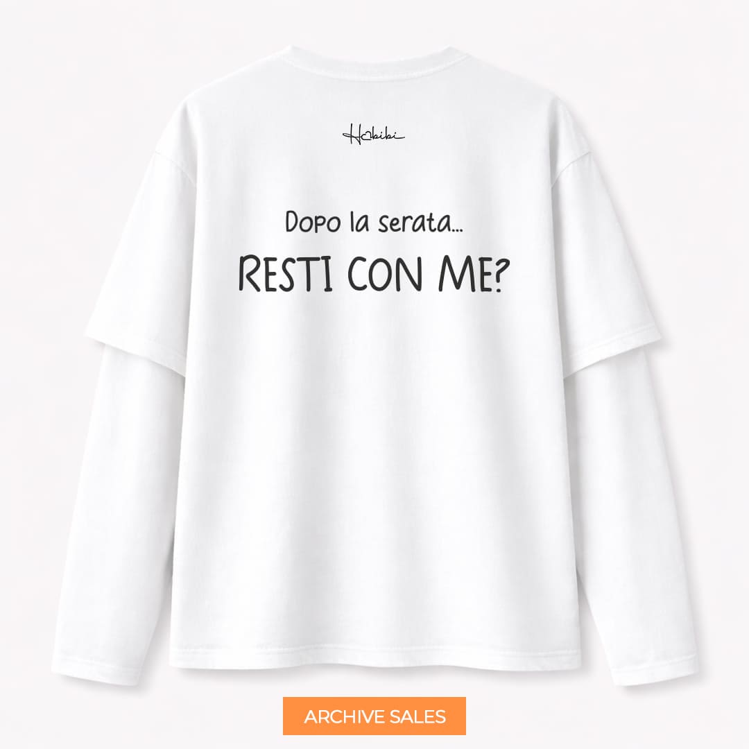 AS - T-Shirt Double Sleeve - Resti Con Me - XL BIANCA
