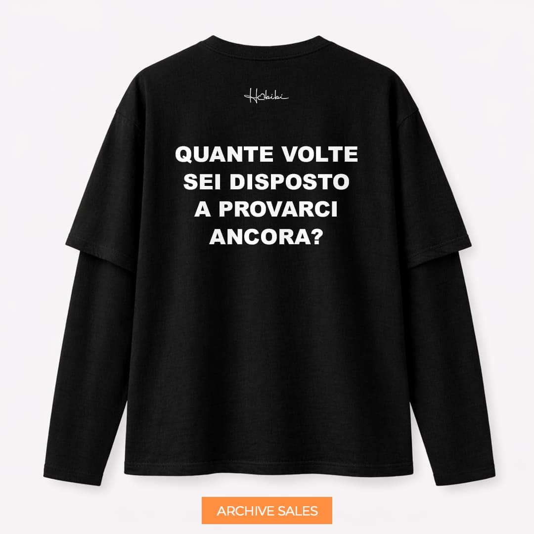AS - T-Shirt Double Sleeve - Provarci Ancora - M NERA