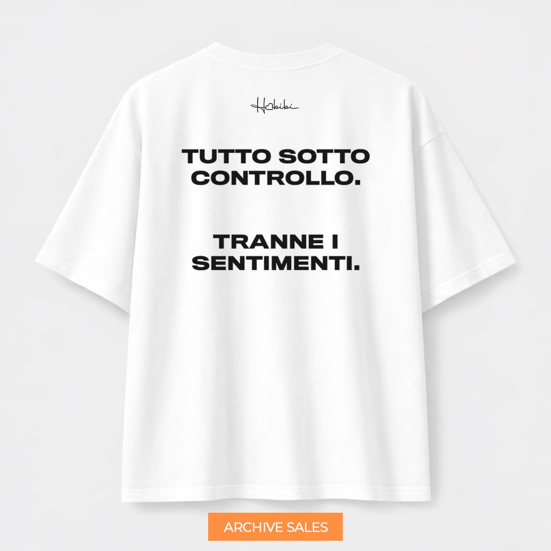 AS - T-Shirt Oversize Core - Sotto Controllo - M BIANCA