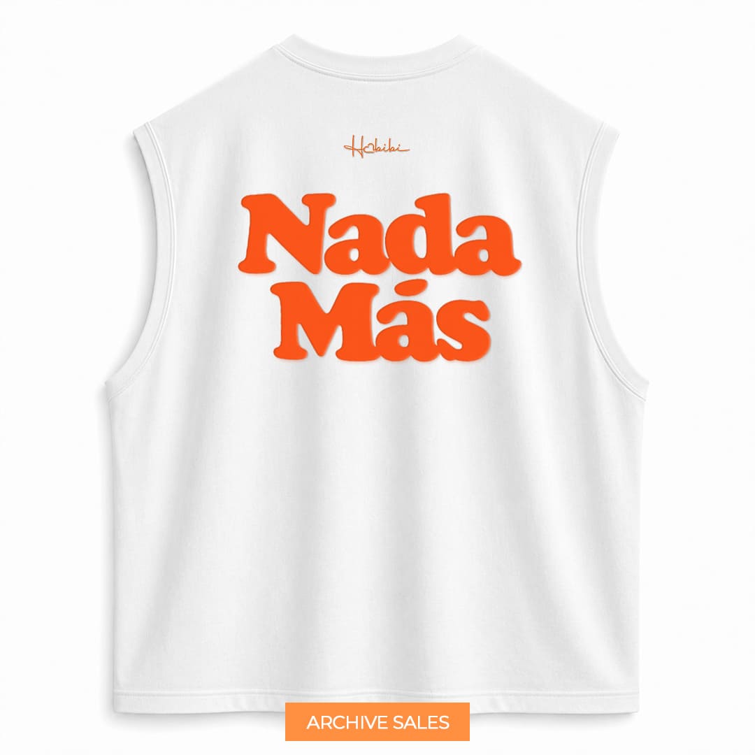 AS - T-Shirt No Sleeve Club - Nada Màs (Arancione Puff) - L BIANCA