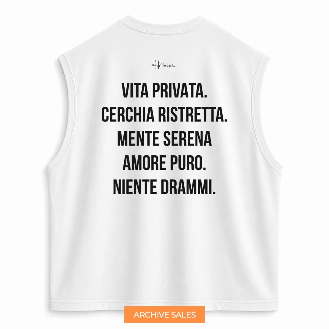 AS - T-Shirt No Sleeve Club - No Drama - M BIANCA