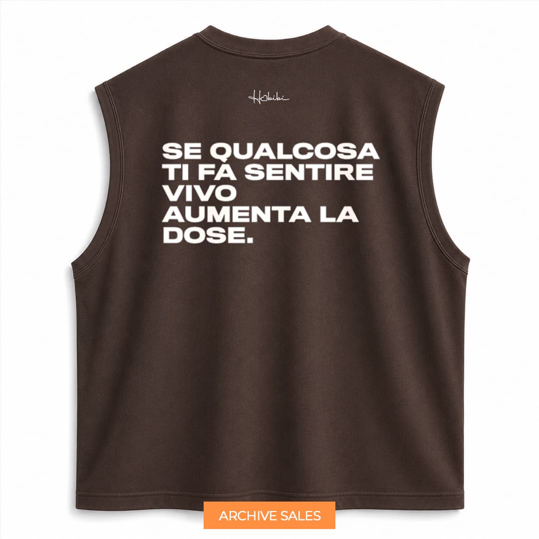 AS - T-Shirt No Sleeve Club - Aumenta La Dose - XXL MOKA