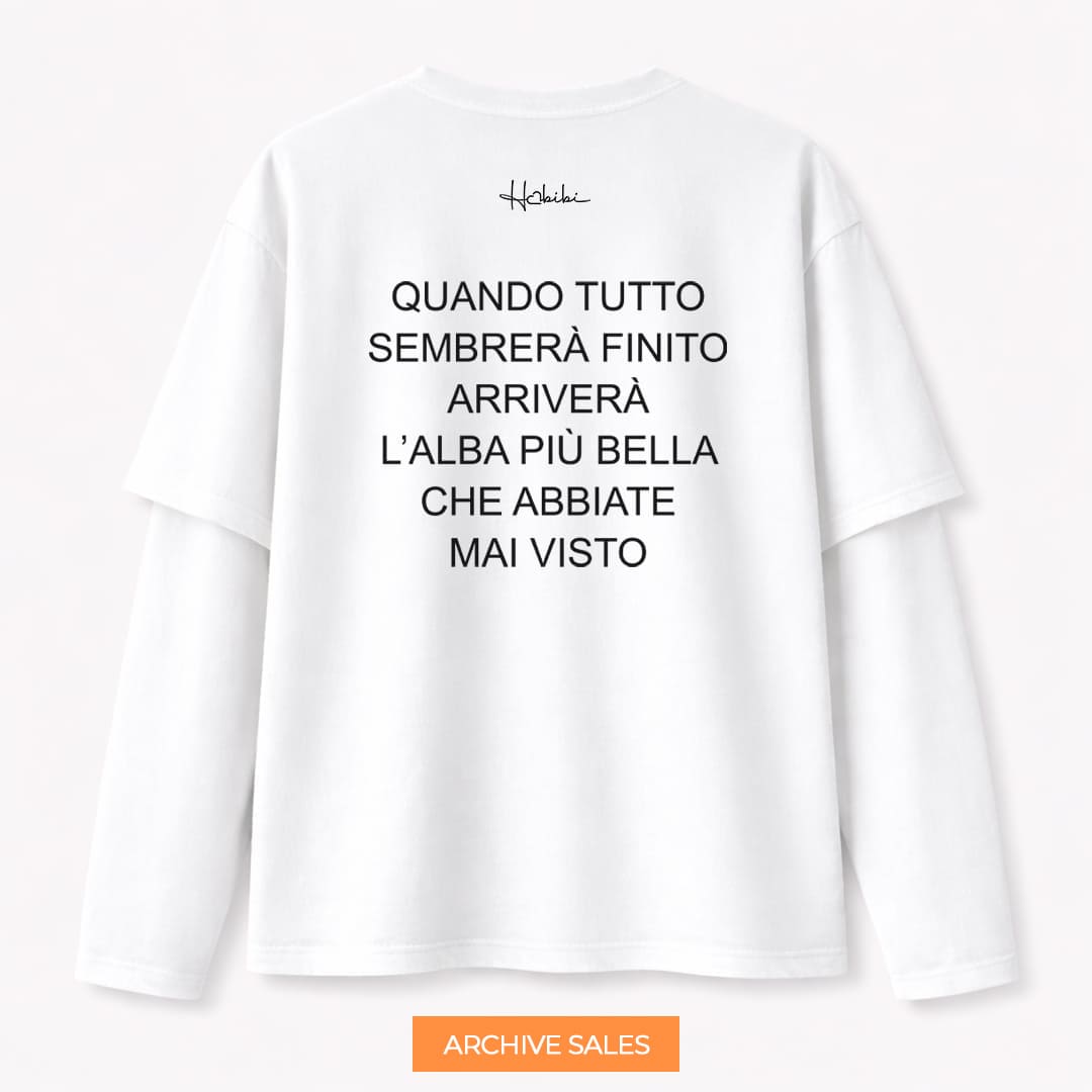 AS - T-Shirt Double Sleeve - Alba - L BIANCA