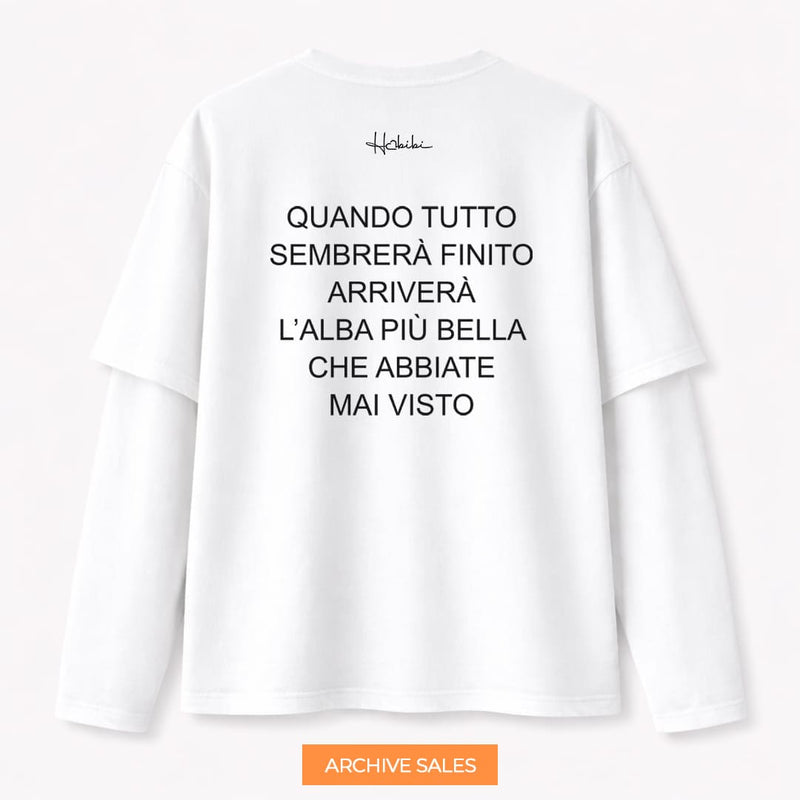 AS - T-Shirt Double Sleeve - Alba - L BIANCA