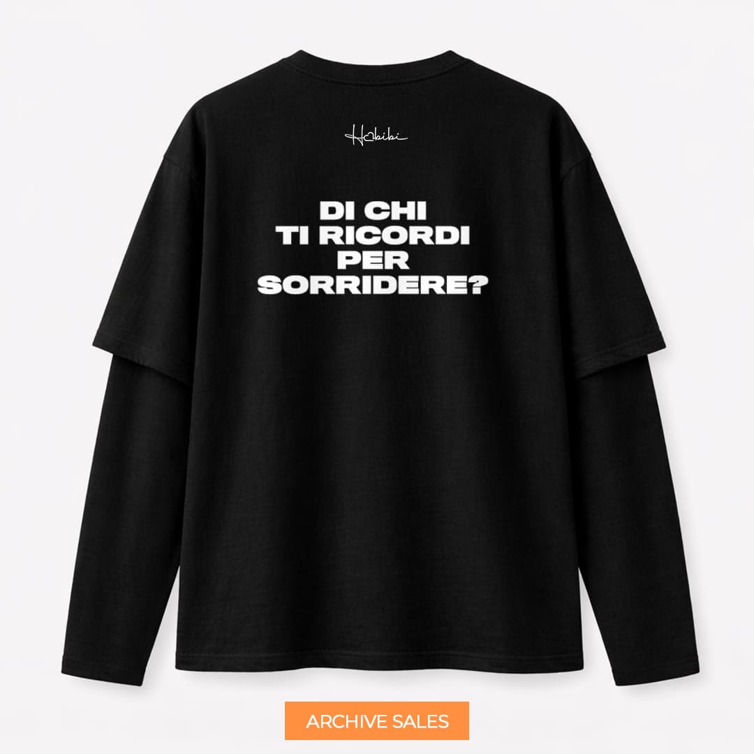 AS - T-Shirt Double Sleeve - Di Chi Ti Ricordi - XL NERA