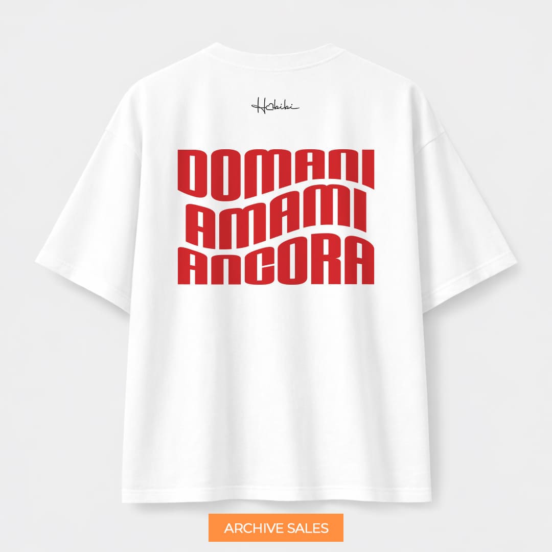 AS - T-Shirt Oversize Core - Domani Amami Ancora - L BIANCA
