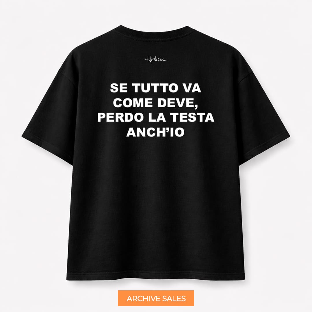 AS - T-Shirt Oversize Core - Perdo La Testa - M NERA