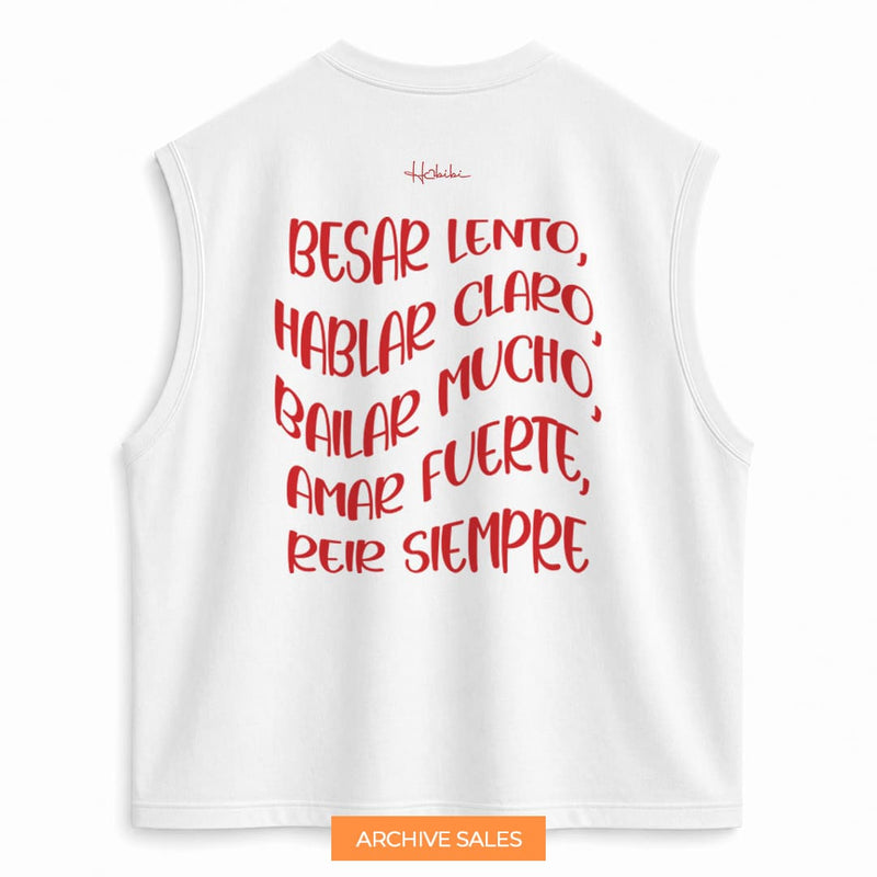 AS - T-Shirt No Sleeve Club - Besar Lento - L BIANCA