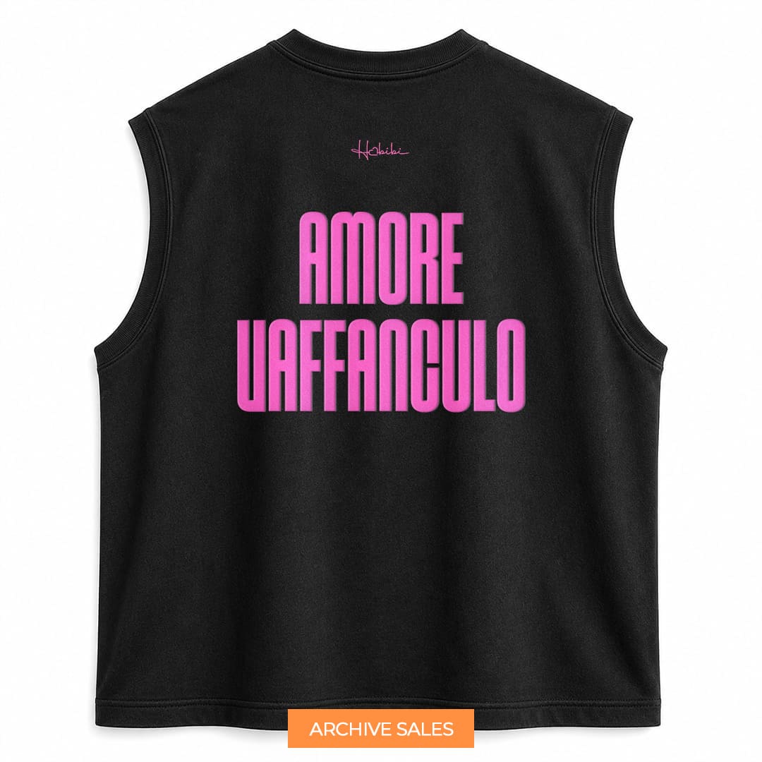 AS - T-Shirt No Sleeve Club - F*ck Love (Rosa Puff) - S NERA