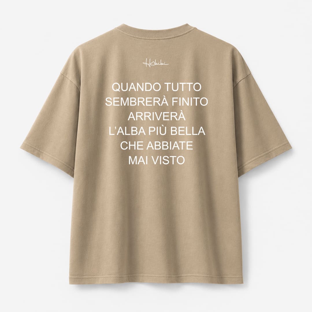 T-Shirt Oversize Sand - Alba