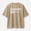 T-Shirt Oversize Sand - Aumenta La Dose