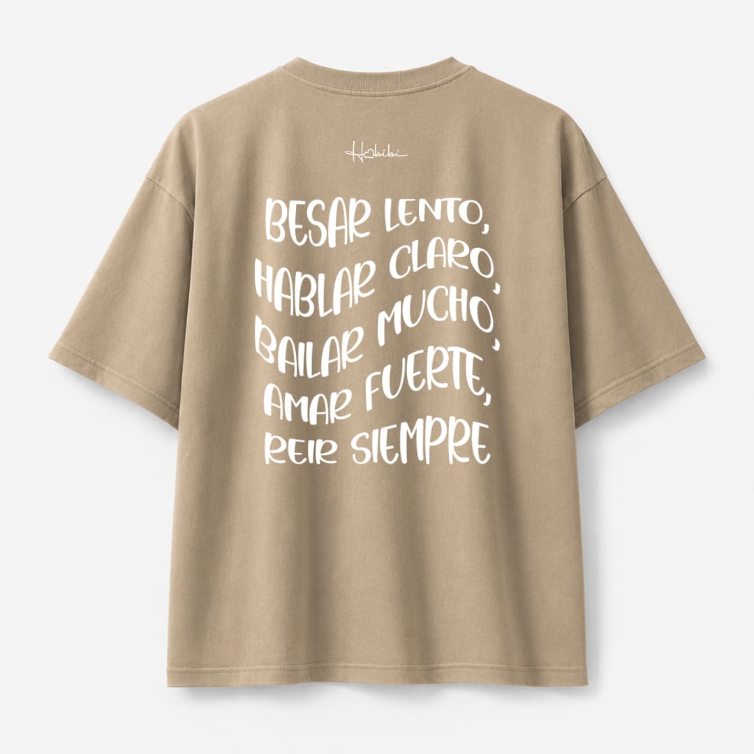 T-Shirt Oversize Sand - Besar Lento