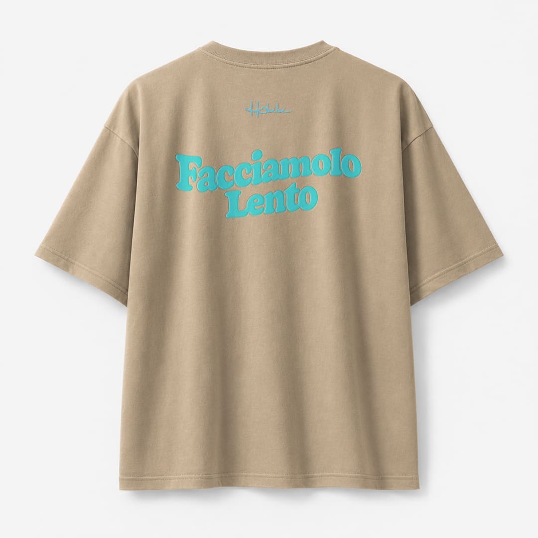 T-Shirt Oversize Sand - Facciamolo Lento