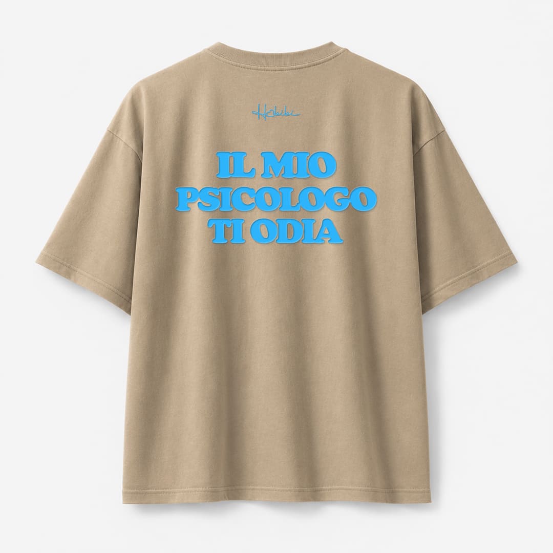 T-Shirt Oversize Sand - Il Mio Psicologo Ti Odia