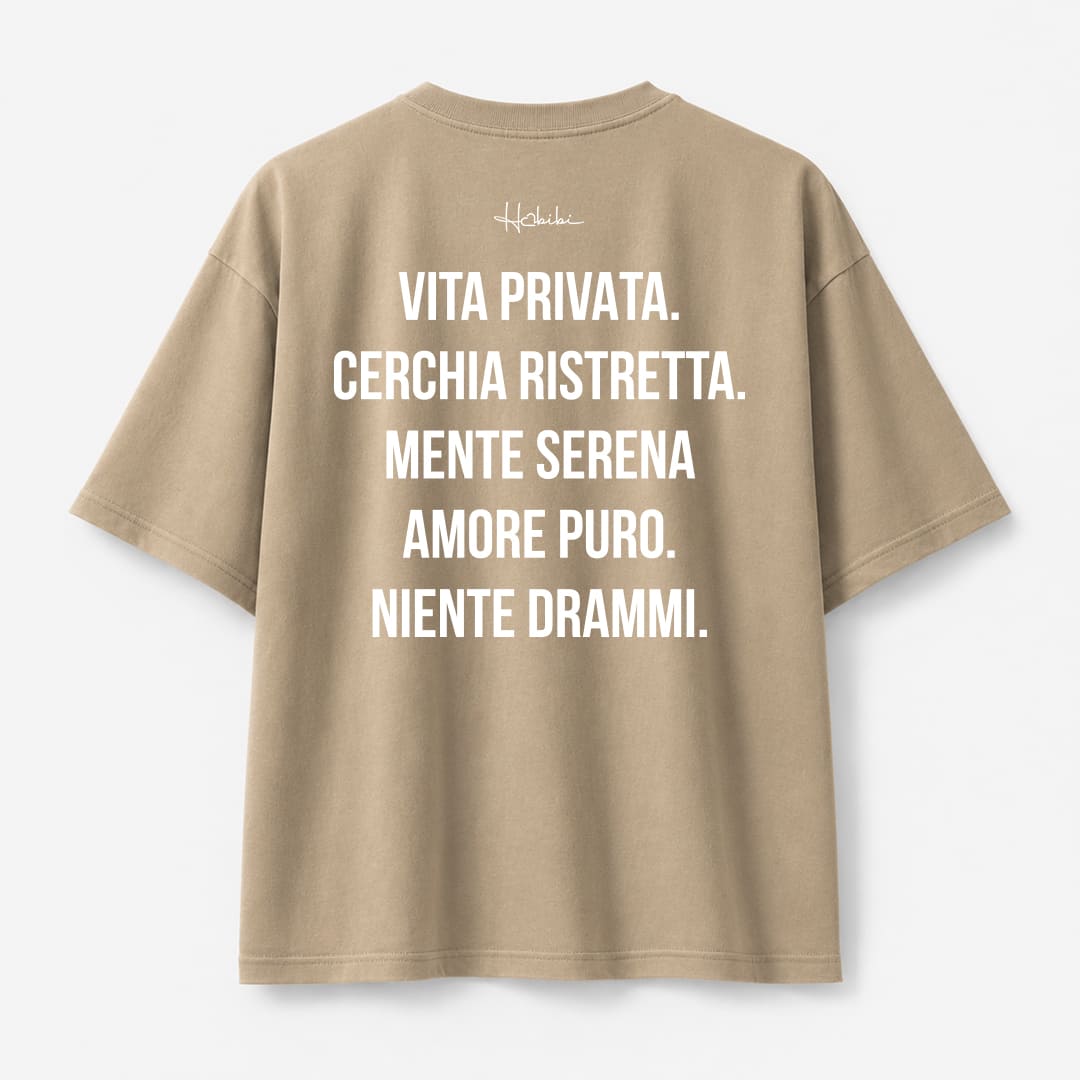 T-Shirt Oversize Sand - No Drama