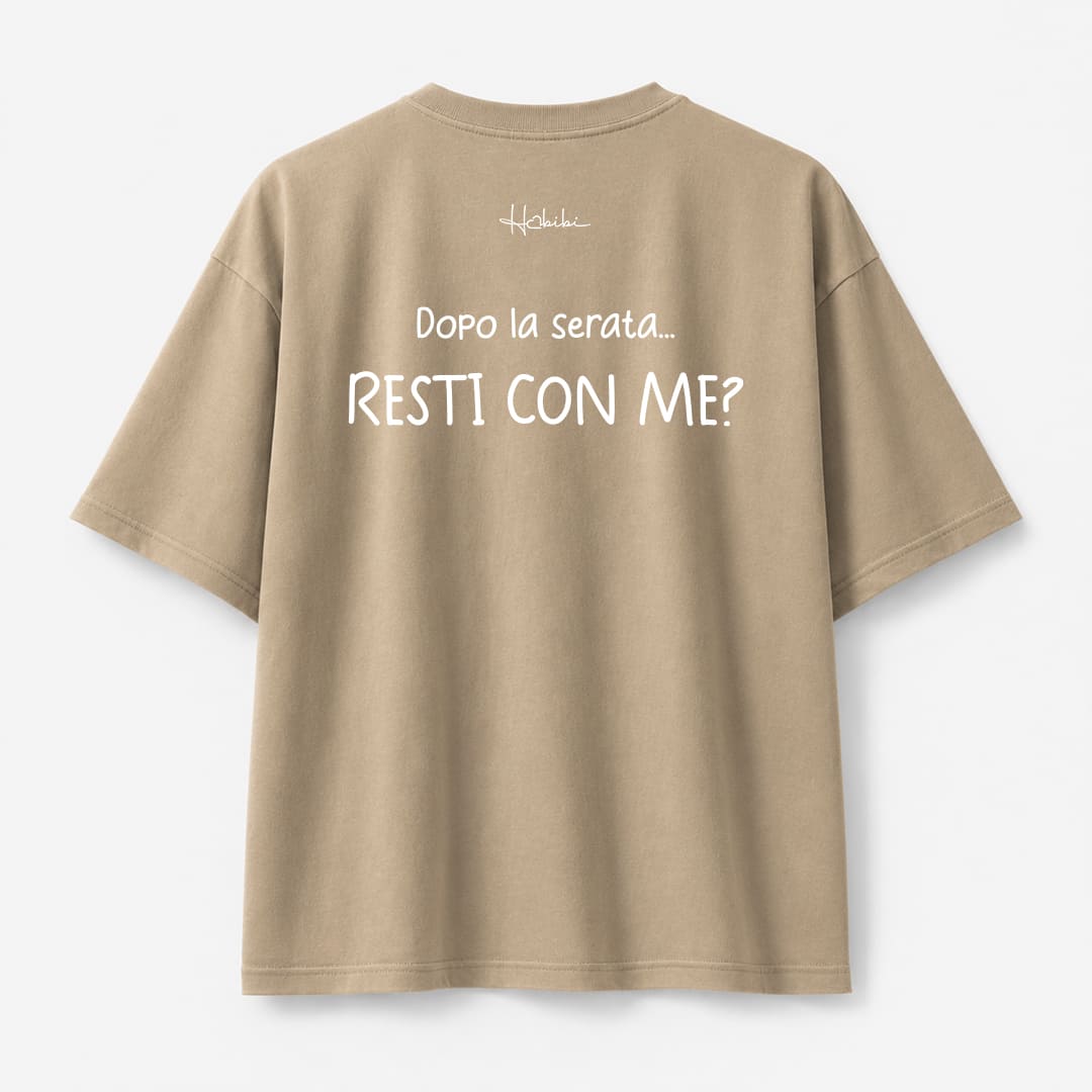 T-Shirt Oversize Sand - Resti Con Me