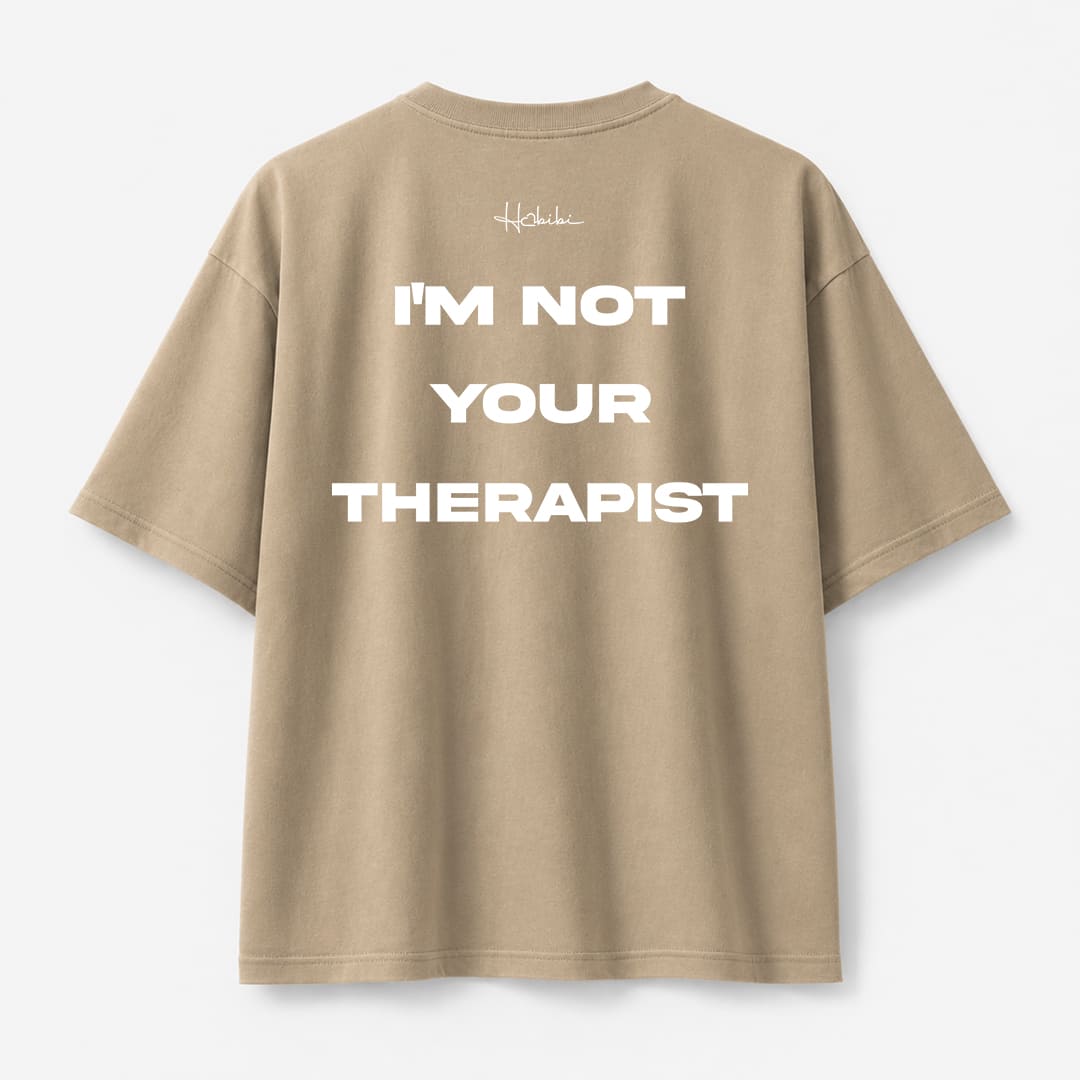 T-Shirt Oversize Sand - Therapist