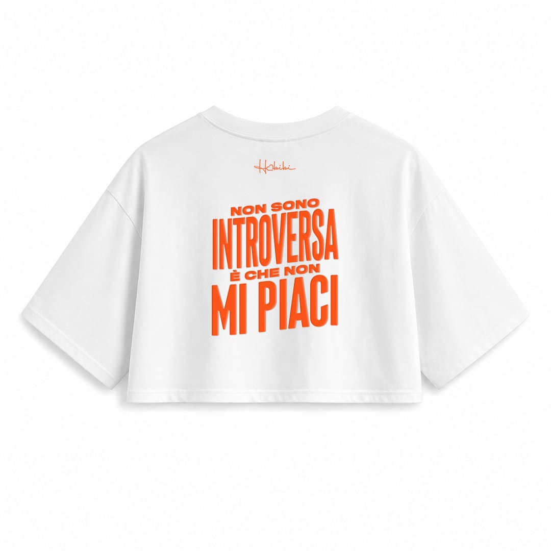 T-Shirt Crop Club - Non Sono Introversa