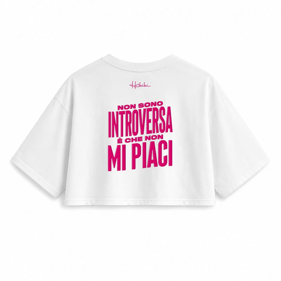 T-Shirt Crop Club - Non Sono Introversa