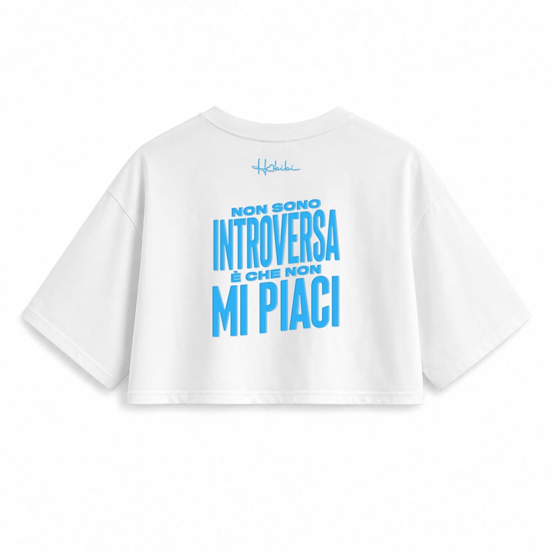 T-Shirt Crop Club - Non Sono Introversa