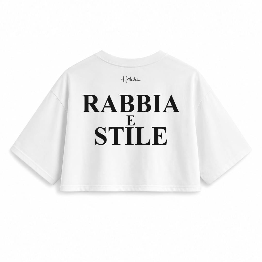 T-Shirt Crop Club - Rabbia e Stile