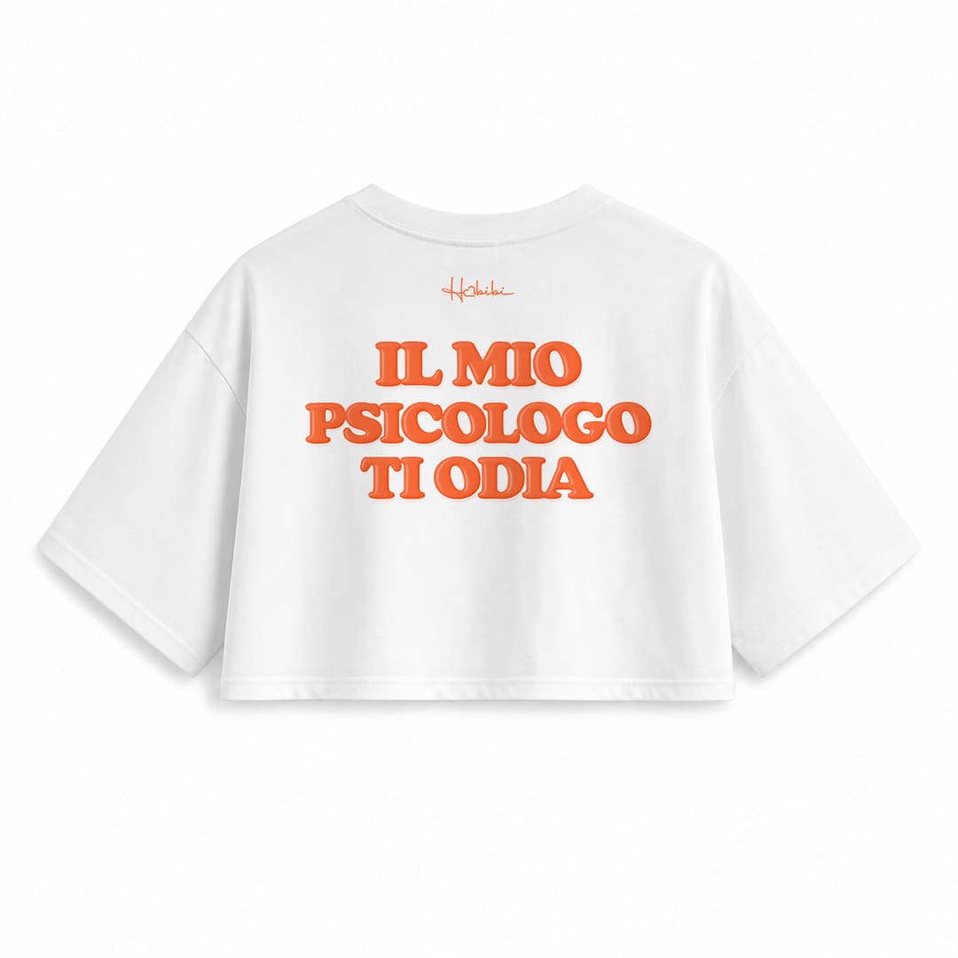 T-Shirt Crop Club - Il Mio Psicologo Ti Odia