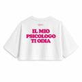 T-Shirt Crop Club - Il Mio Psicologo Ti Odia