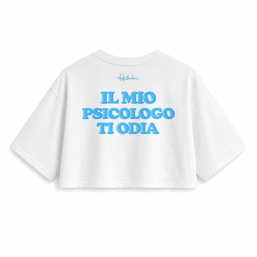 T-Shirt Crop Club - Il Mio Psicologo Ti Odia