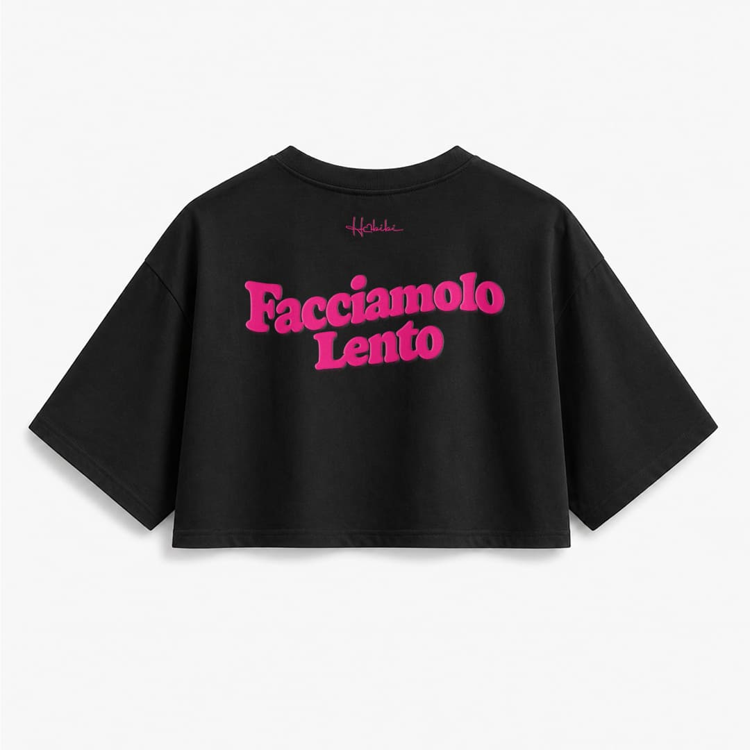 T-Shirt Crop Club - Facciamolo Lento
