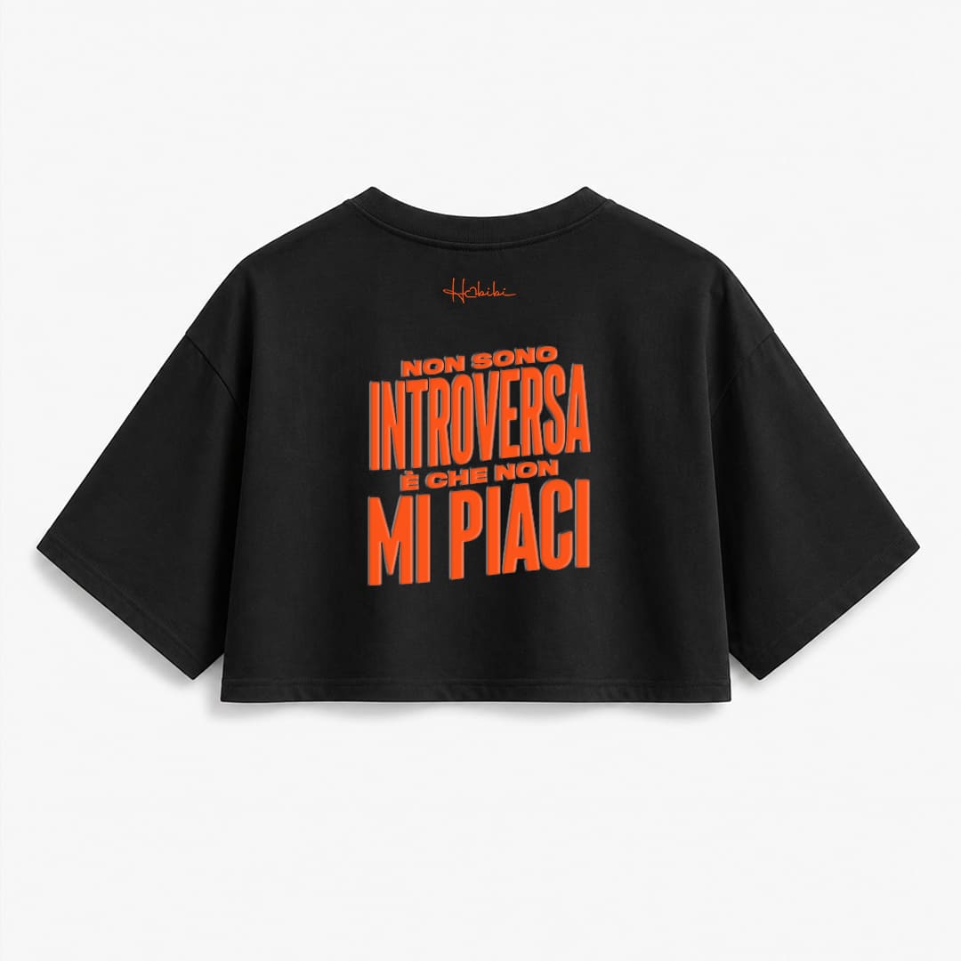 T-Shirt Crop Club - Non Sono Introversa