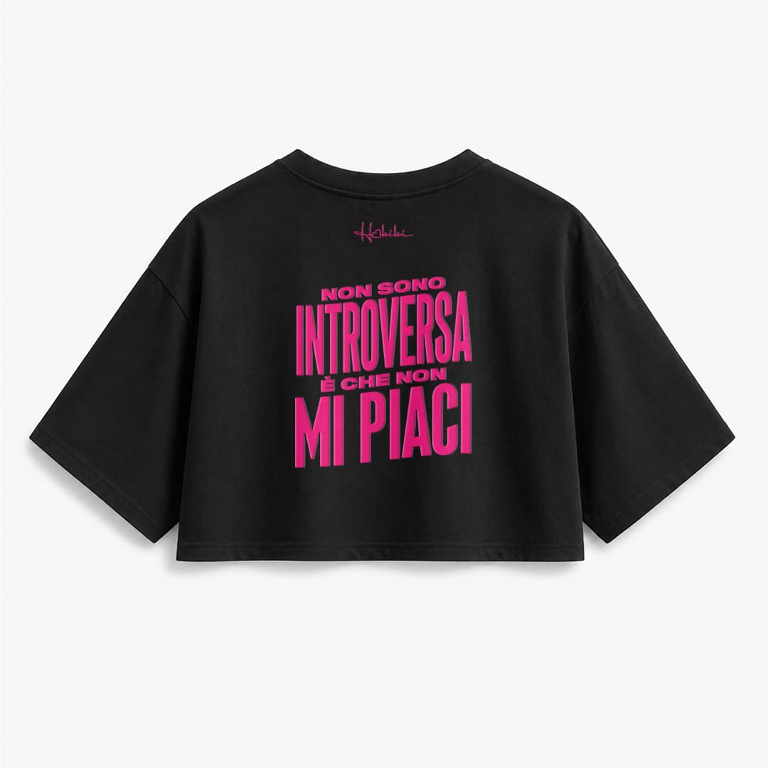 T-Shirt Crop Club - Non Sono Introversa