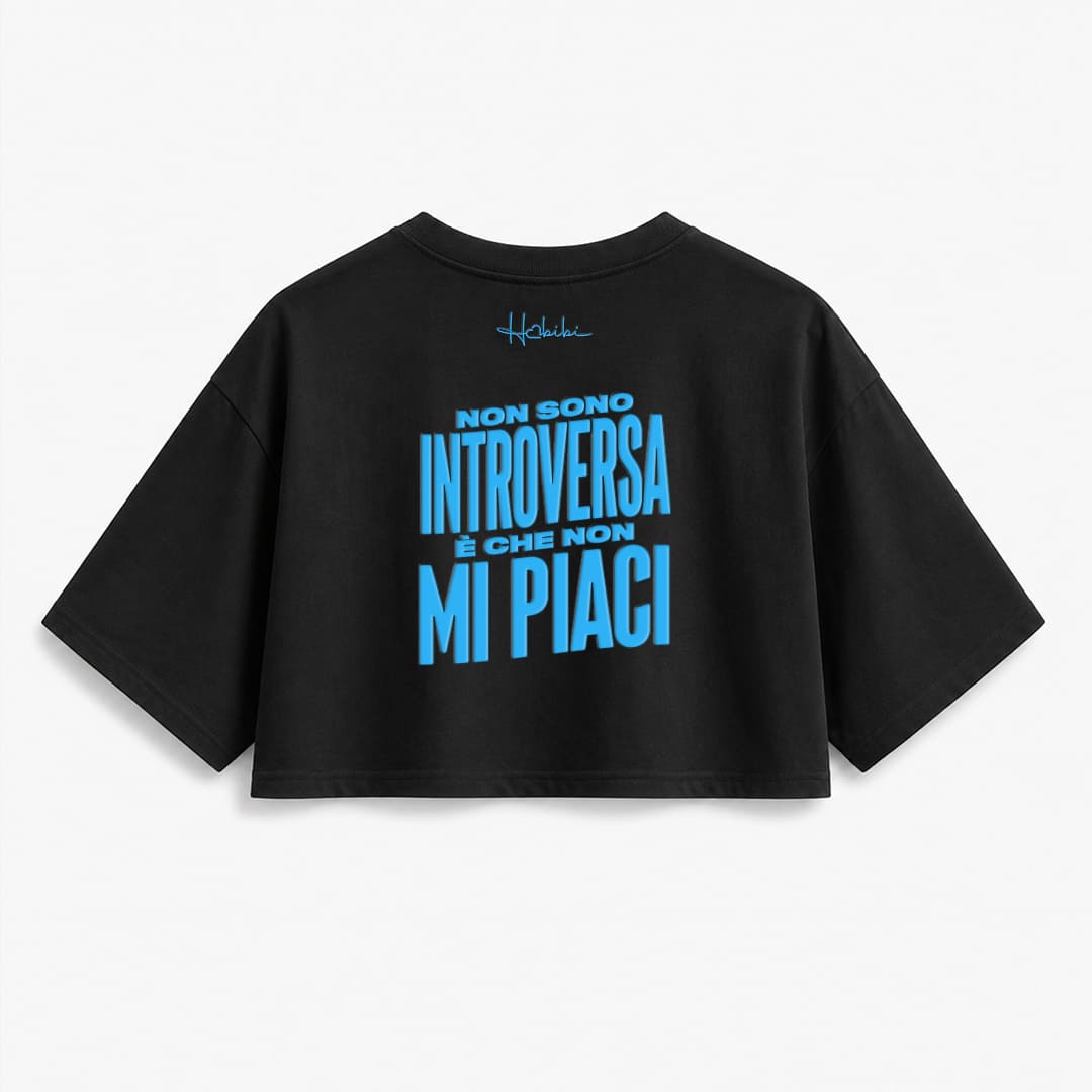 T-Shirt Crop Club - Non Sono Introversa