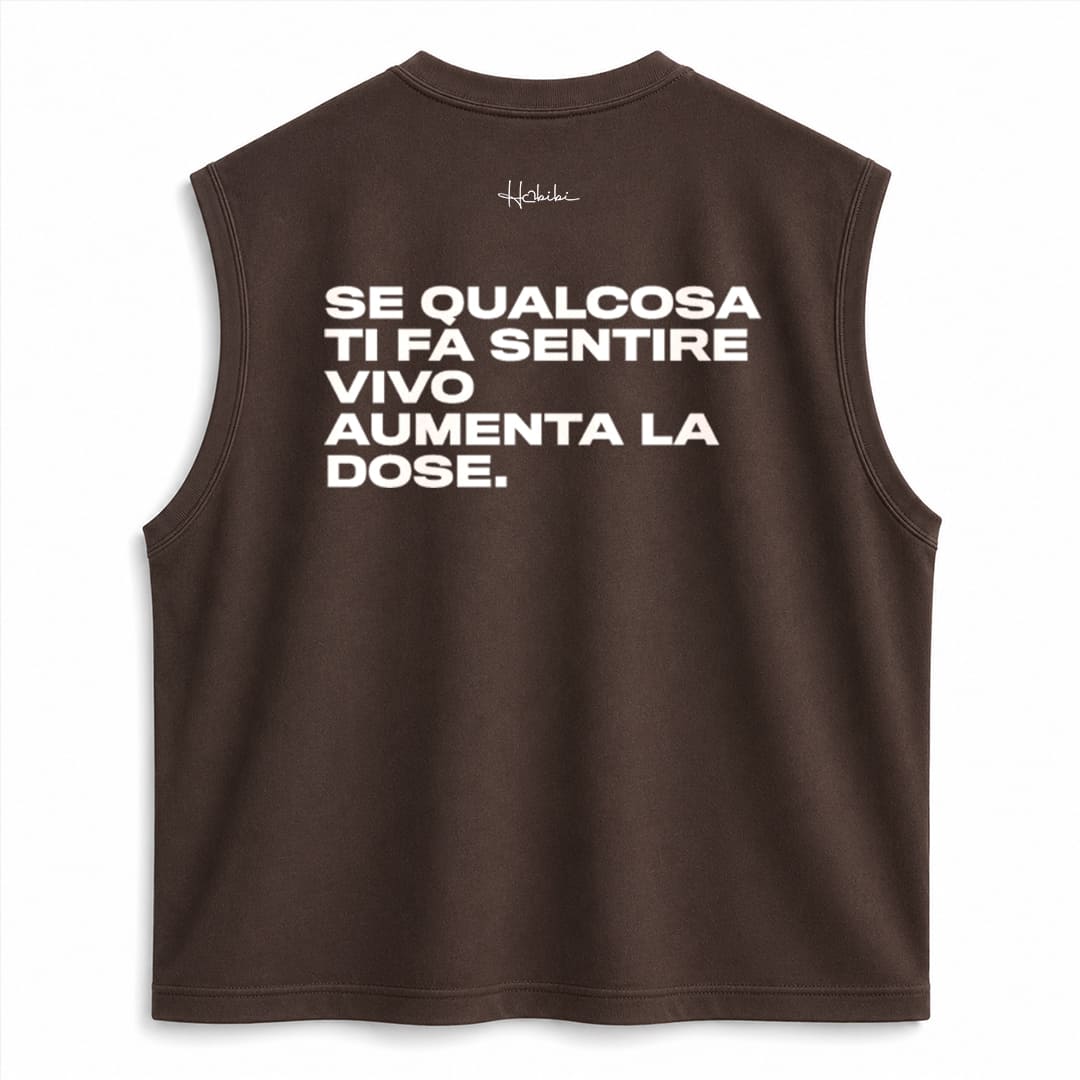 T-Shirt No Sleeve Club - Aumenta La Dose