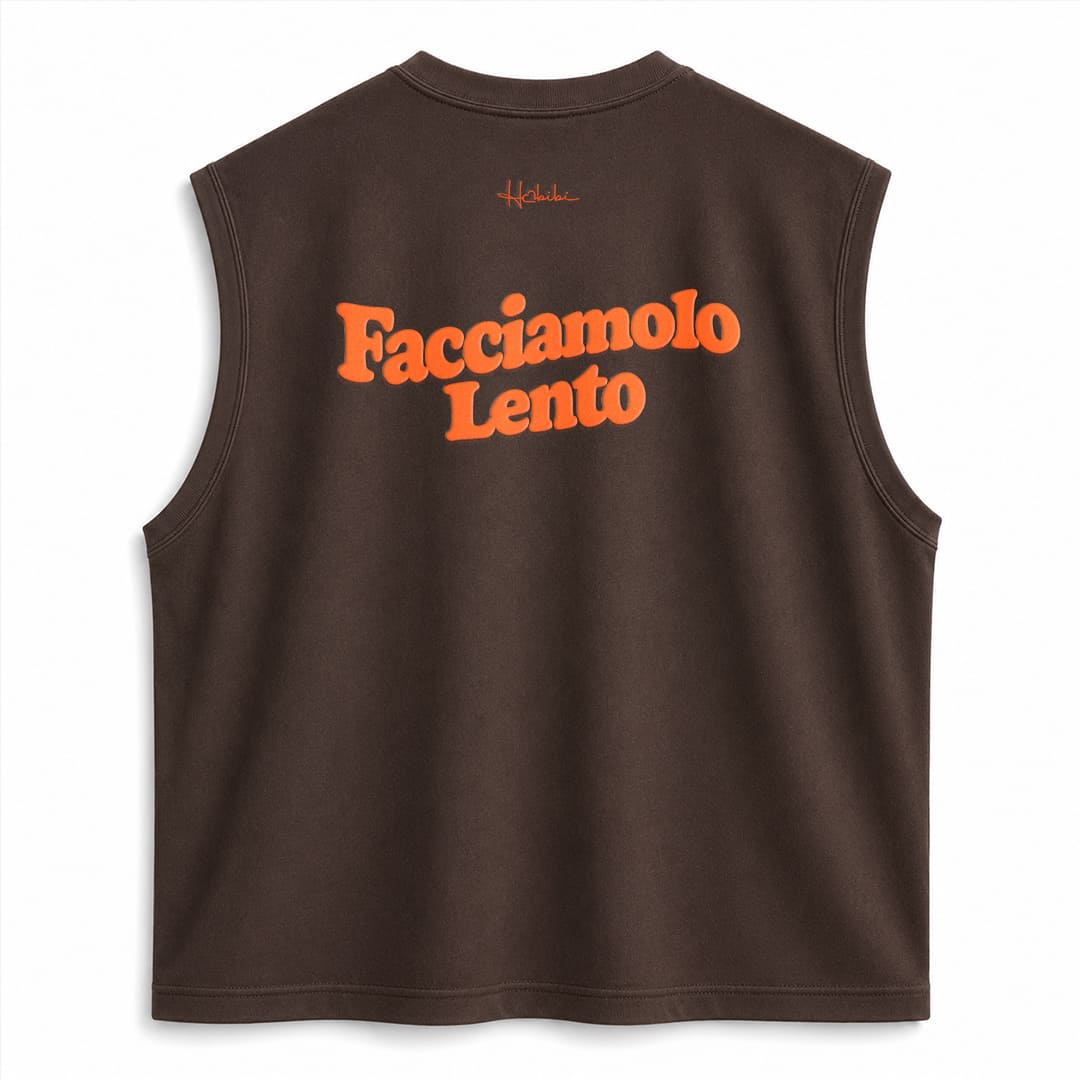 T-Shirt No Sleeve Club - Facciamolo Lento