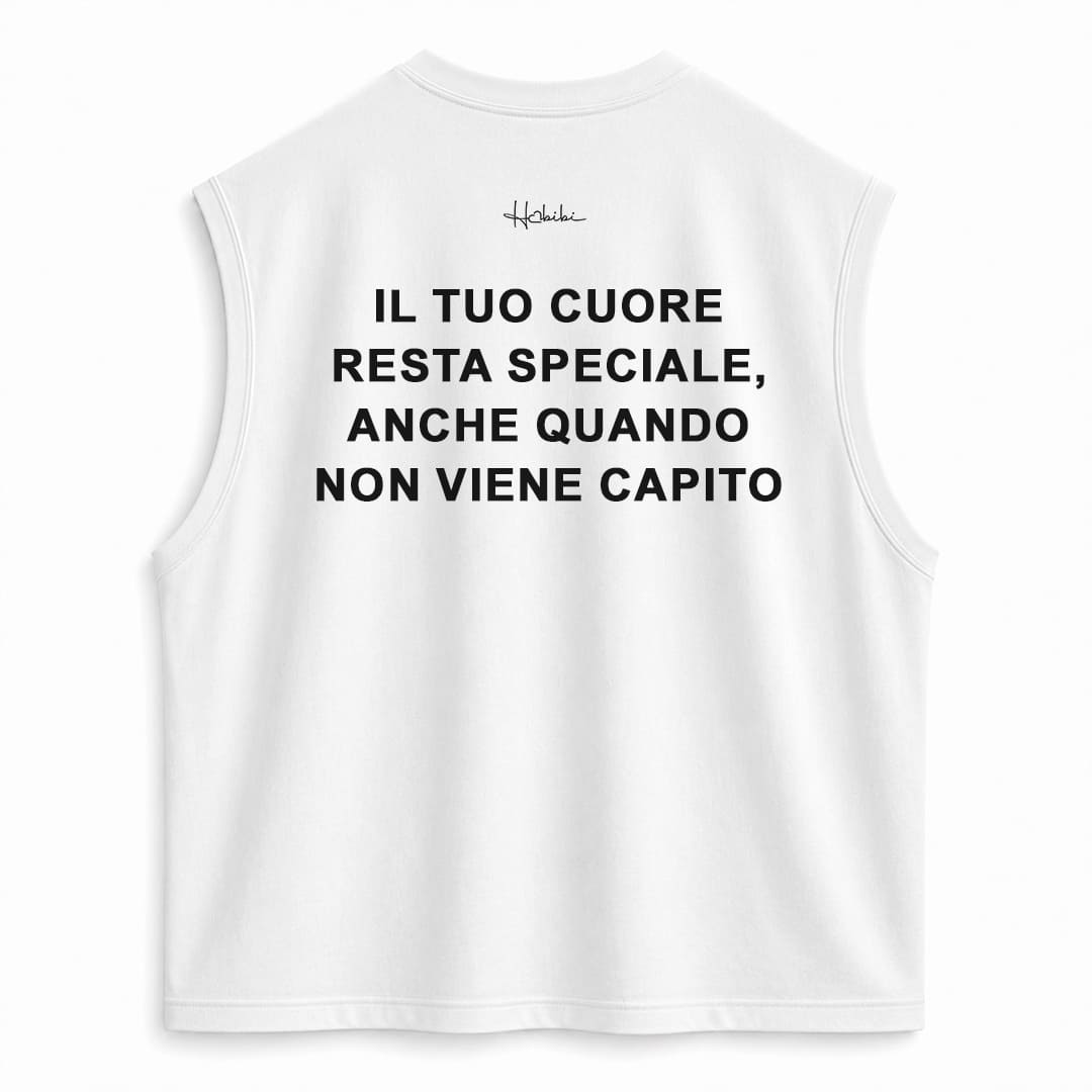 T-Shirt No Sleeve Moka - Cuore Speciale