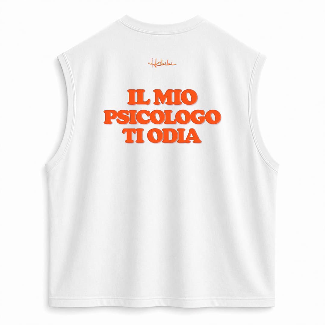 T-Shirt No Sleeve Club - Il Mio Psicologo Ti Odia