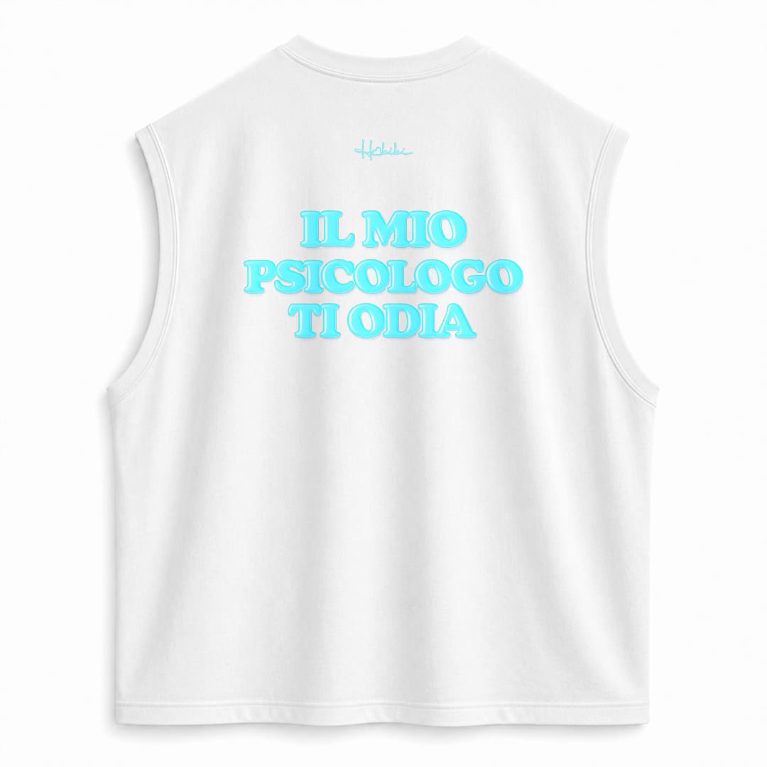 T-Shirt No Sleeve Club - Il Mio Psicologo Ti Odia