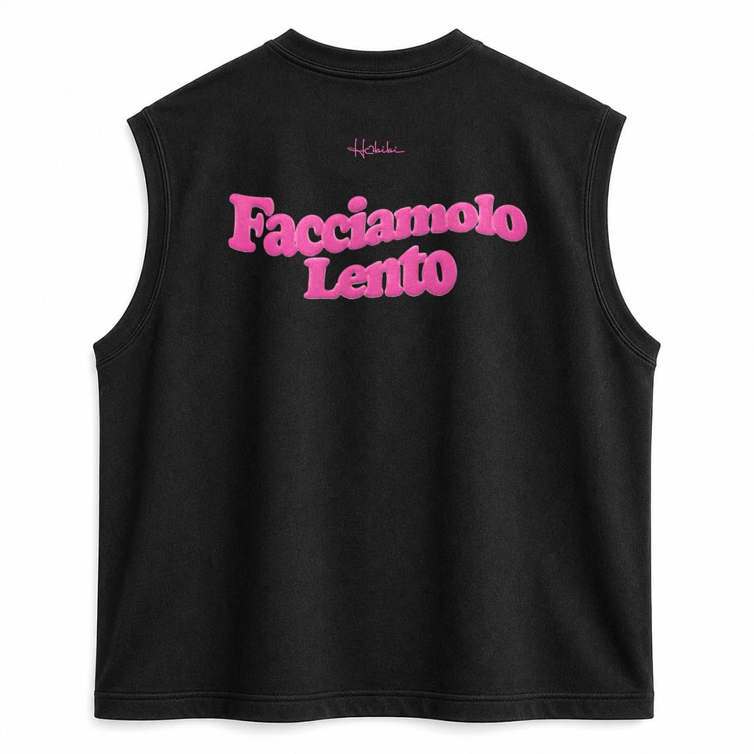 T-Shirt No Sleeve Club - Facciamolo Lento