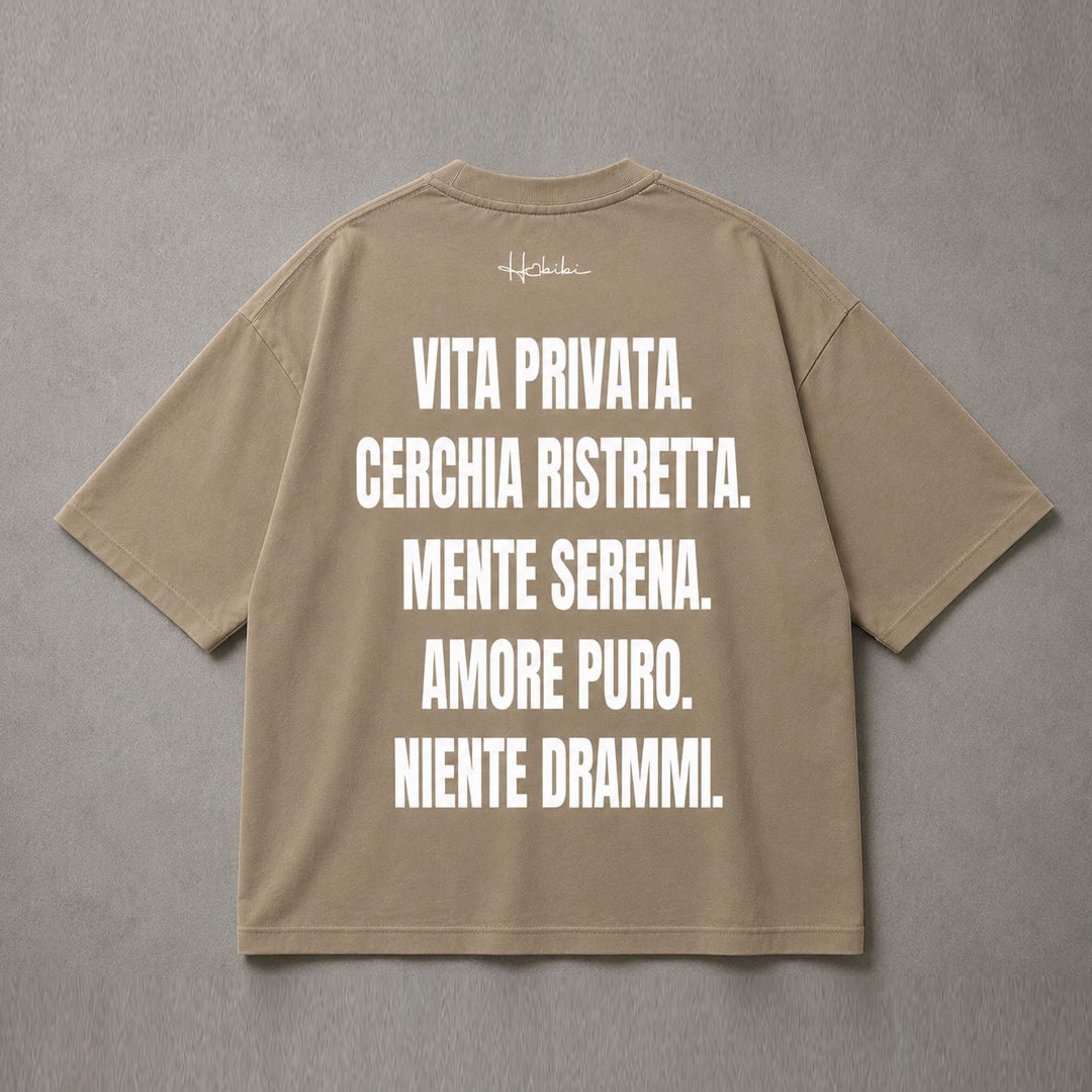 T-Shirt Oversize Sand - No Drama
